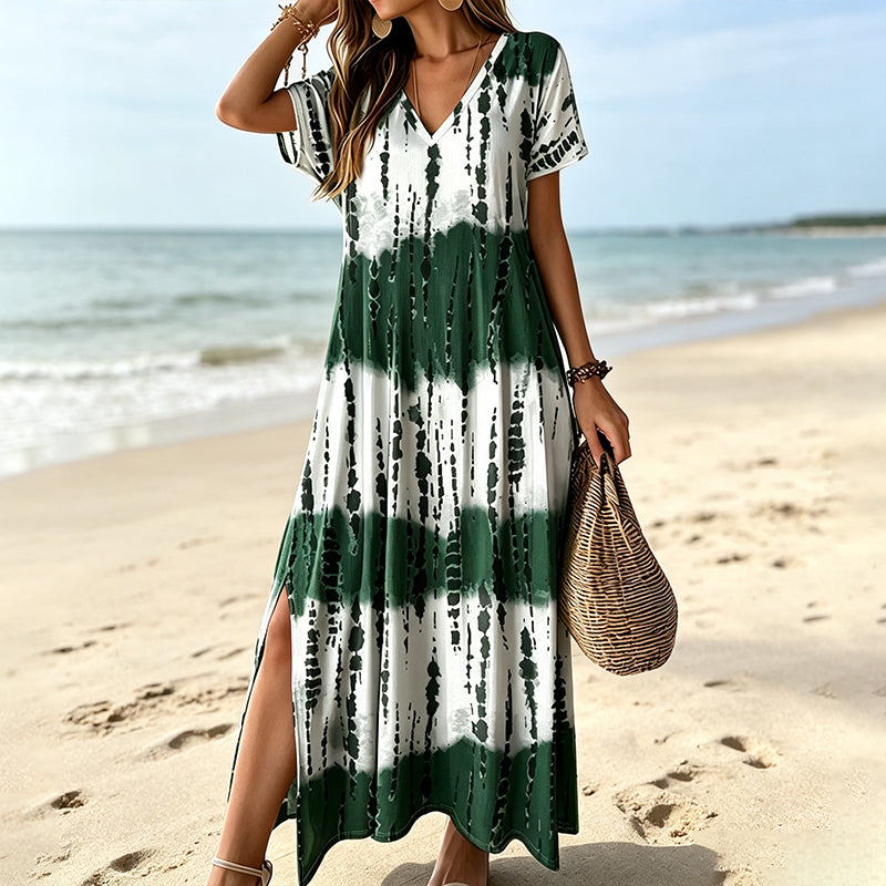 Women's Tie Dye Print Maxi Dress