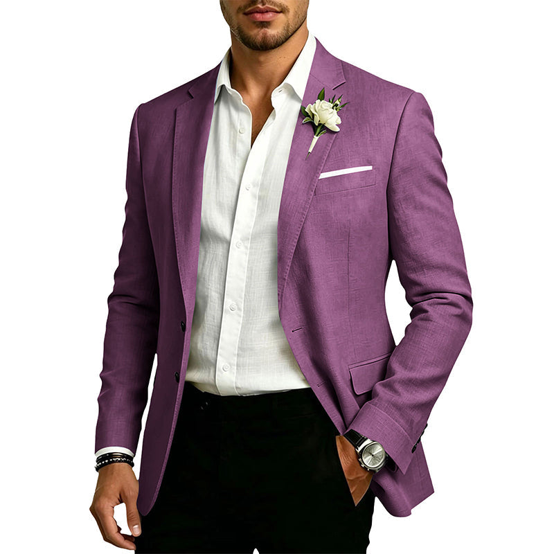 Men's Classic Slim Fit Two-Button Blazer