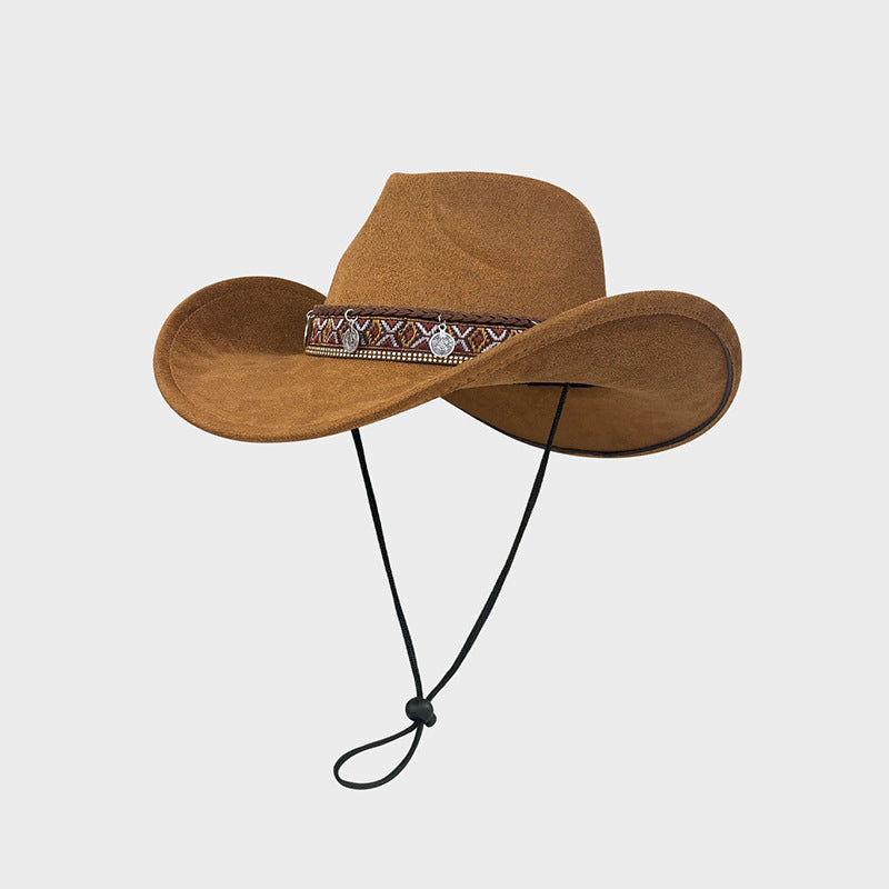 Vintage Western Cowboy Hat with Ethnic Band