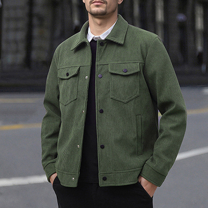 Men's Corduroy Button-Down Jacket