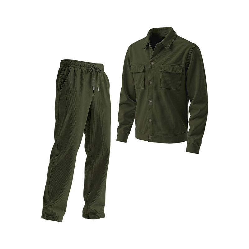 Men's Casual Corduroy Jacket & Pants Set