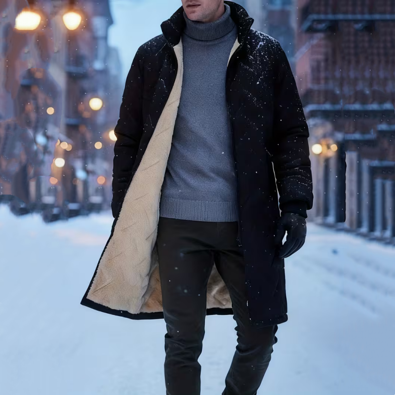 Unisex Mid-Length Padded Winter Coat