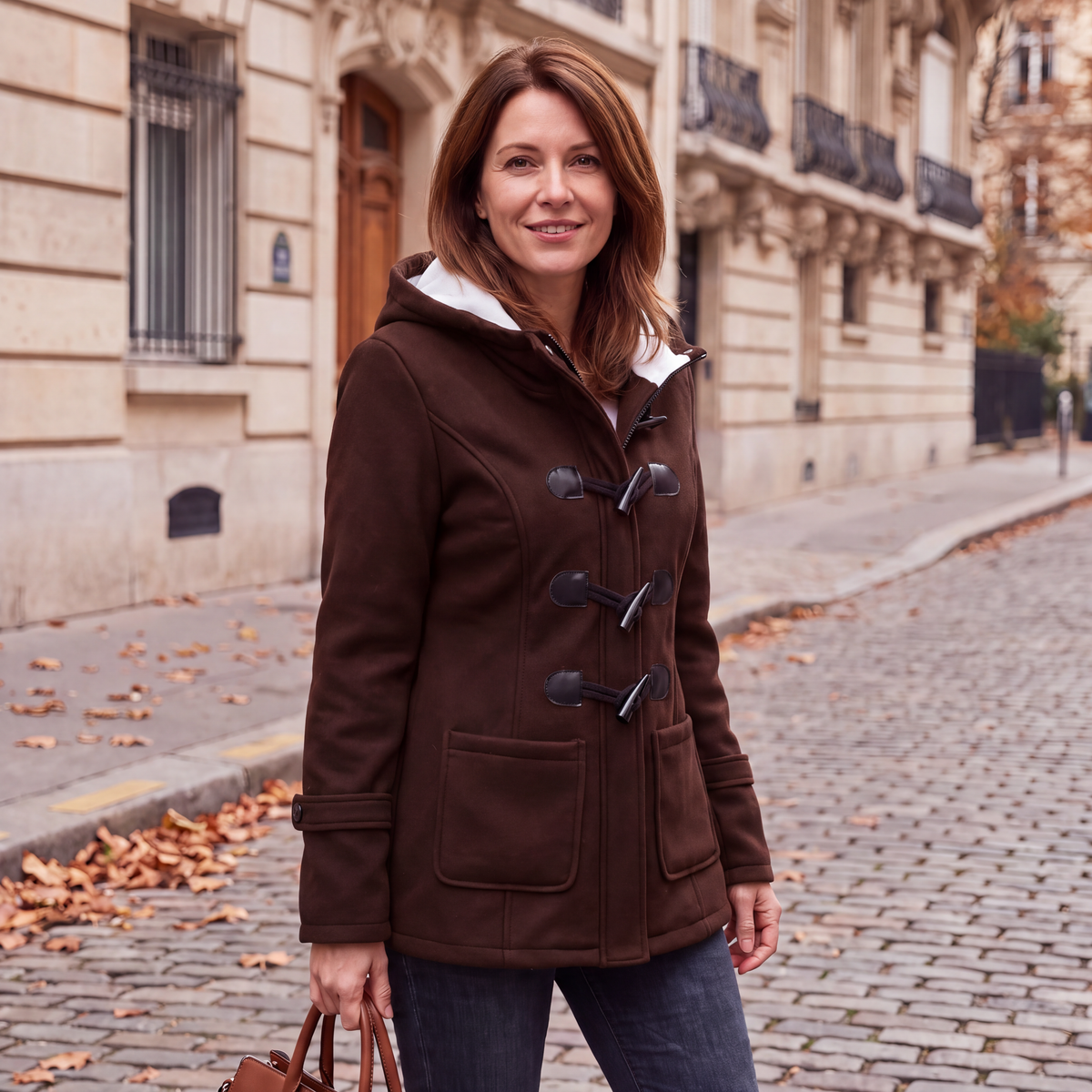 Women's Winter Warm Hooded Toggle Coat