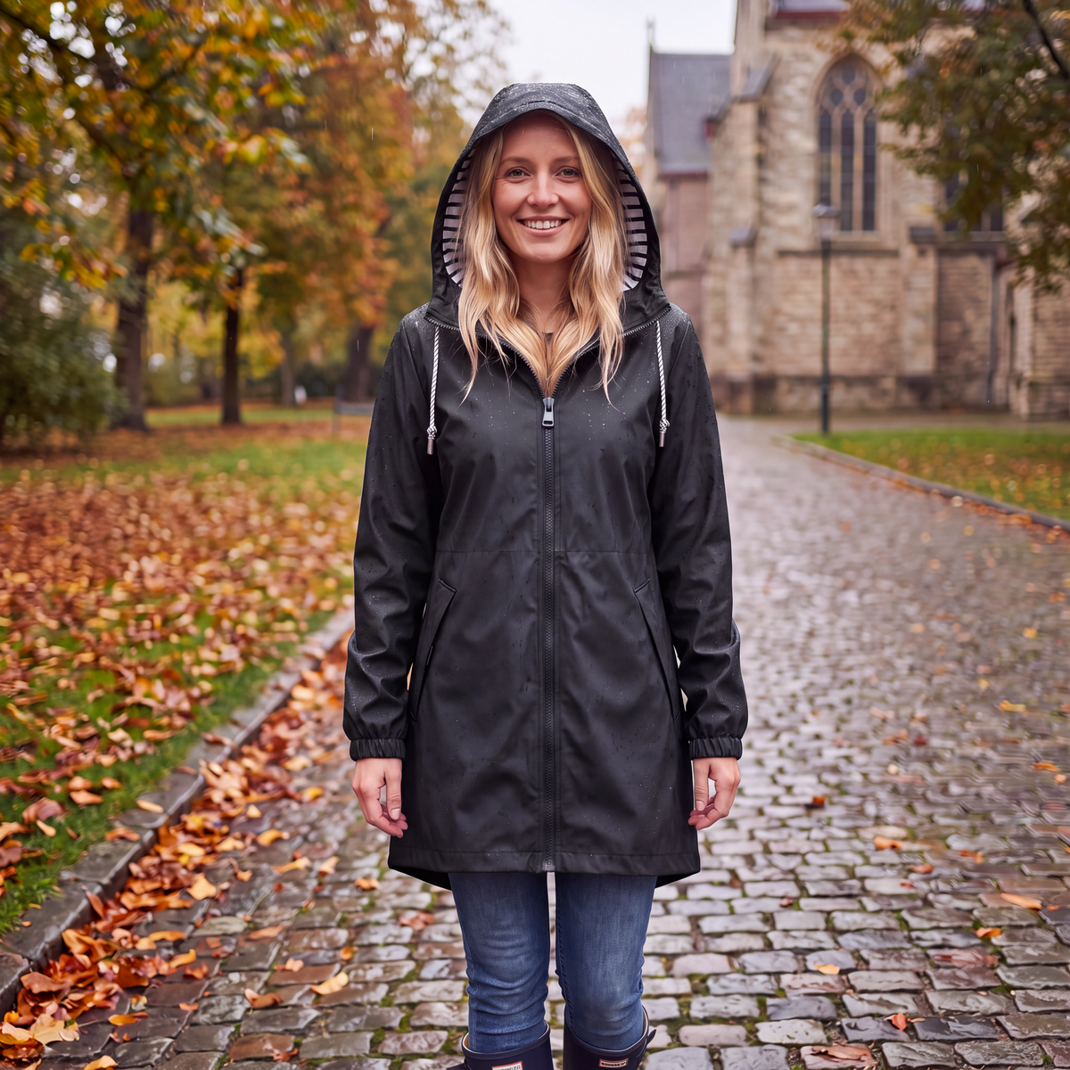 Women's Casual Waterproof Hooded Jacket