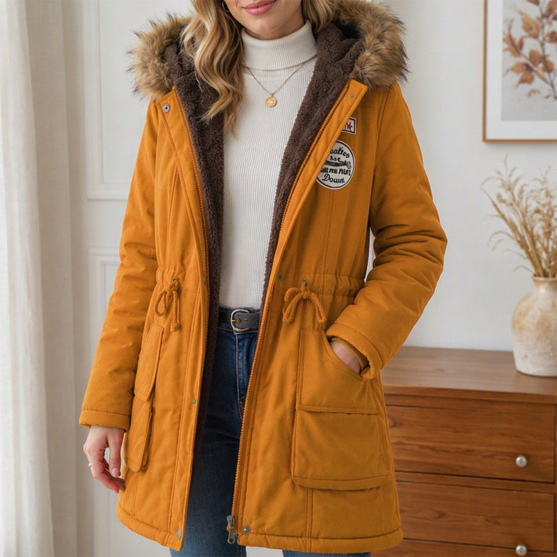 Women's Warm-Lined Hooded Parka Jacket