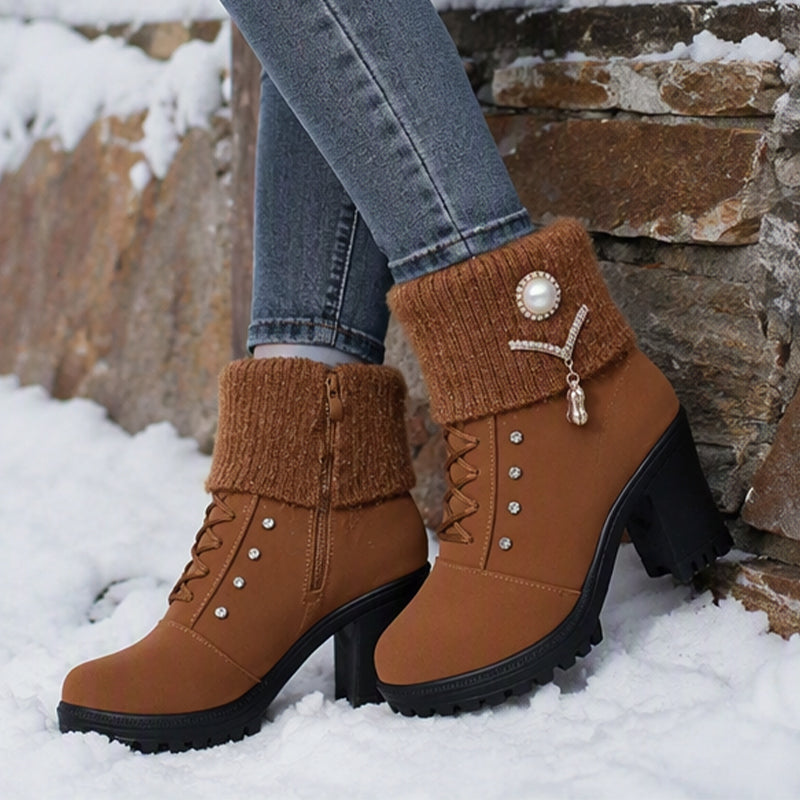 Women's Thick Warm Chunky Heel Boots