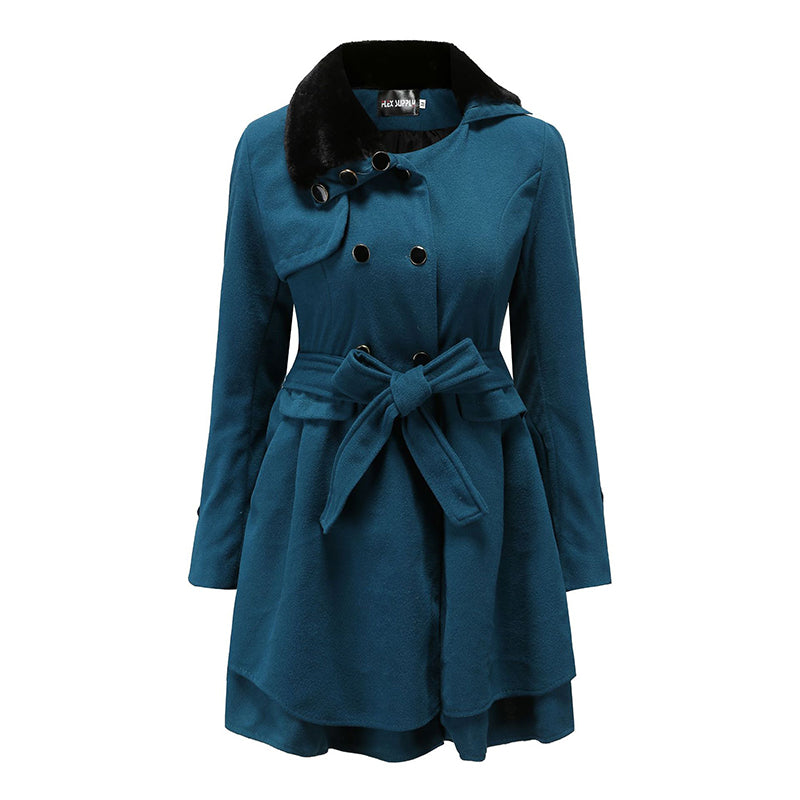 Women's Elegant Double Breasted Overcoat