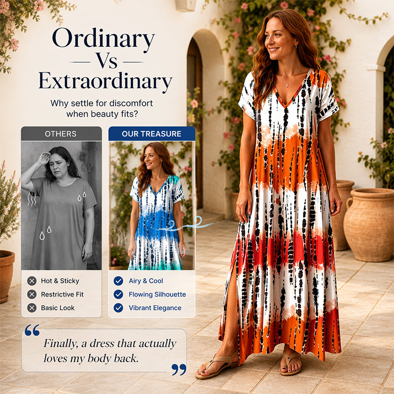 Women's Tie Dye Print Maxi Dress