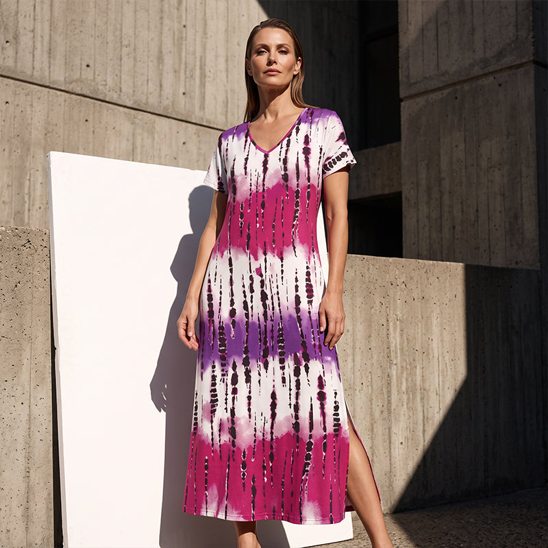 Women's Tie Dye Print Maxi Dress