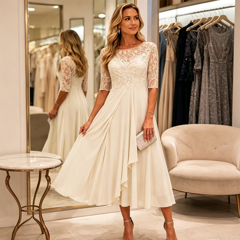 💖NEW ARRIVAL LIMITED TIME OFFER💖 Elegant Embroidered Cocktail Flowy Dress