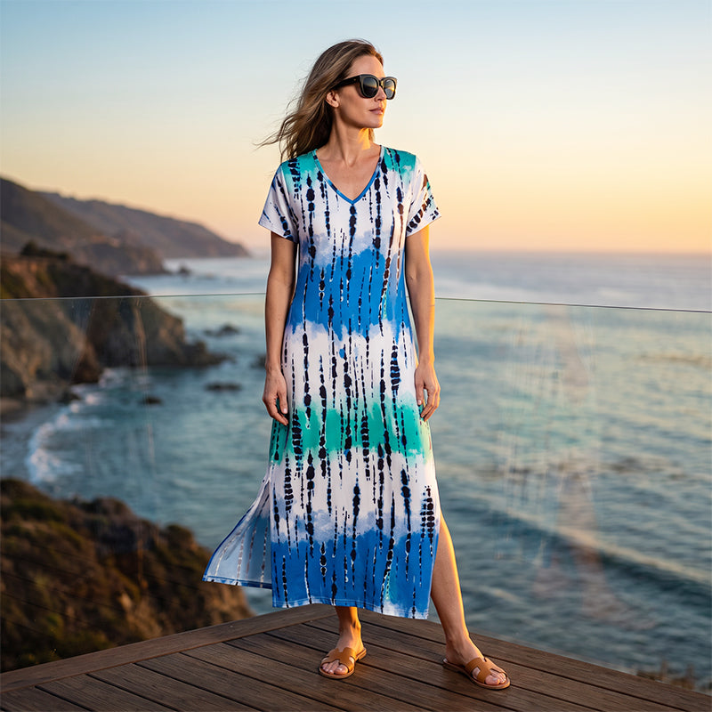 Women's Tie Dye Print Maxi Dress