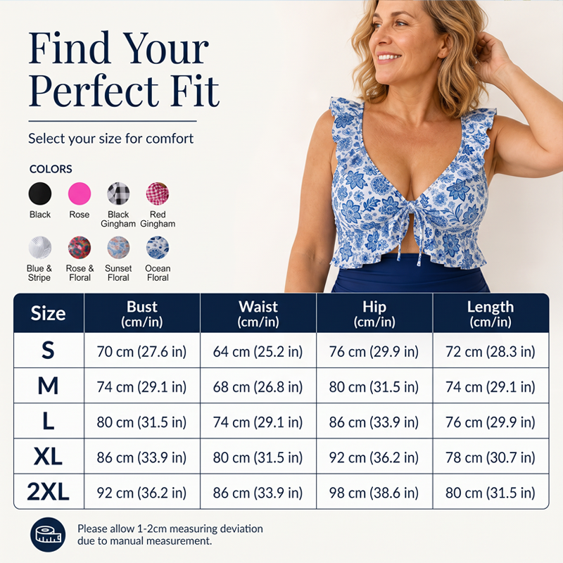 Women's Ruffle V-Neck One-Piece Swimsuit