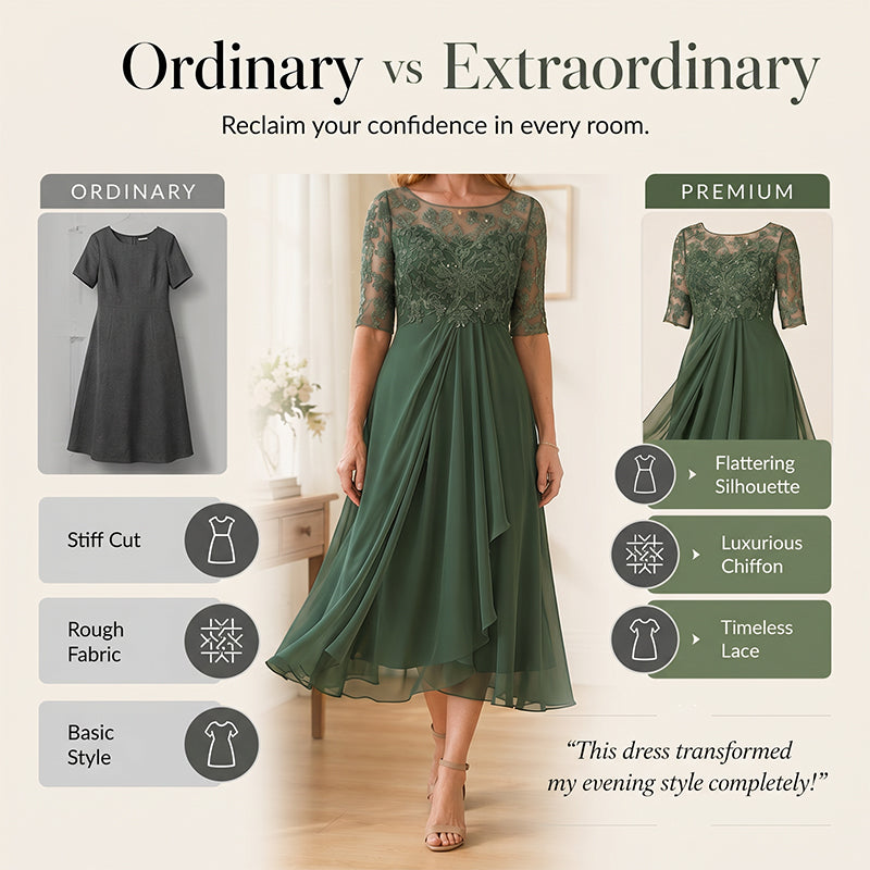 💖NEW ARRIVAL LIMITED TIME OFFER💖 Elegant Embroidered Cocktail Flowy Dress