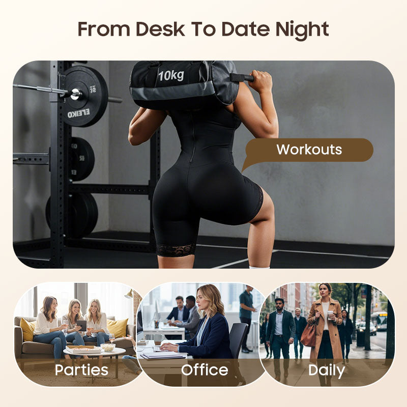 ✨ Women's Shaping Bodysuit – Tummy Control & Booty Lifting Design, Wear as Top or Shapewear, Perfect for Jeans, Skirts & High-Waisted Bottoms