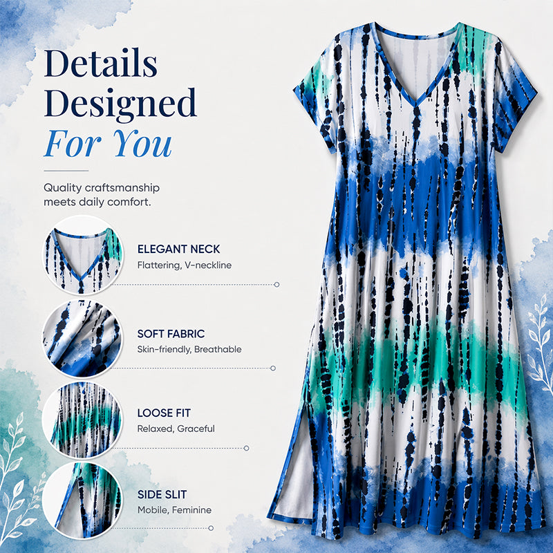 Women's Tie Dye Print Maxi Dress
