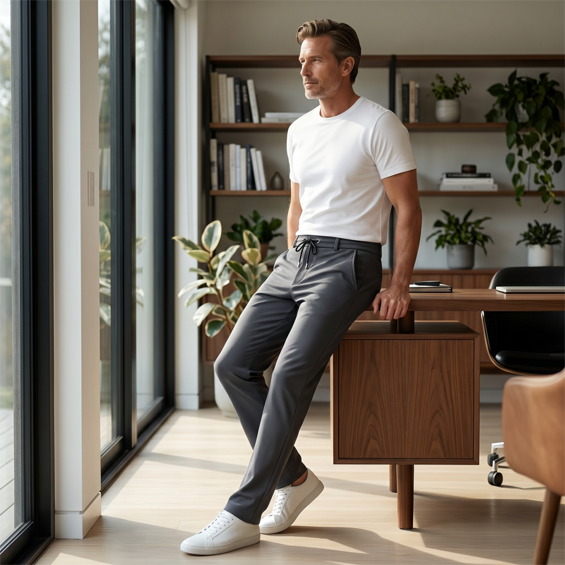 Summery Ice Silk Sports Pants