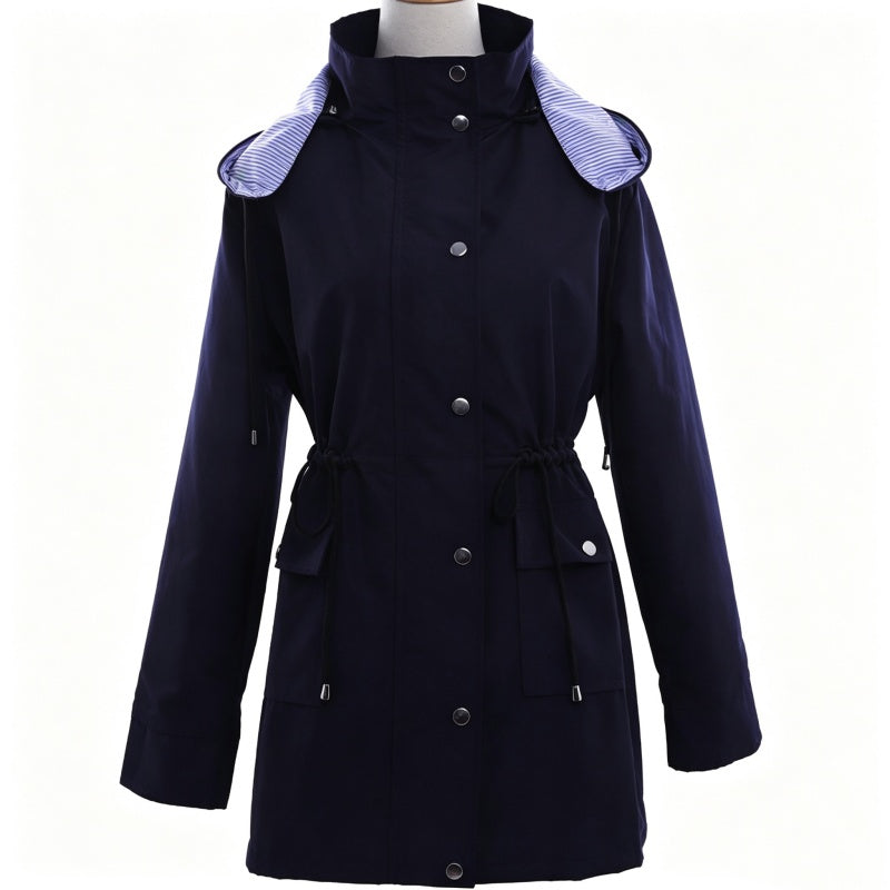 Women's Waterproof Hooded Mid-Length Jacket