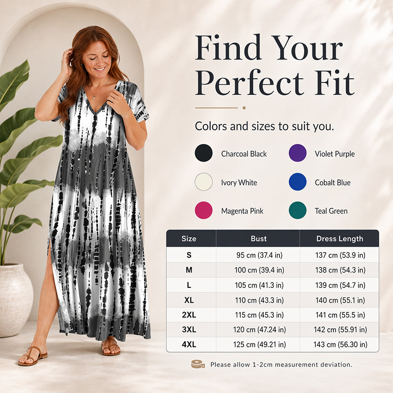 Women's Tie Dye Print Maxi Dress