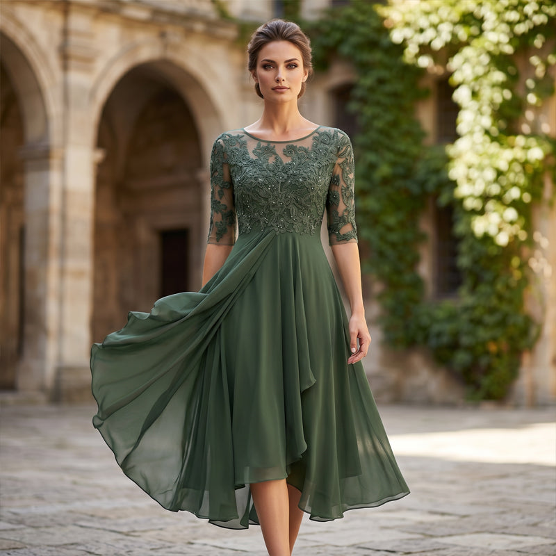 💖NEW ARRIVAL LIMITED TIME OFFER💖 Elegant Embroidered Cocktail Flowy Dress