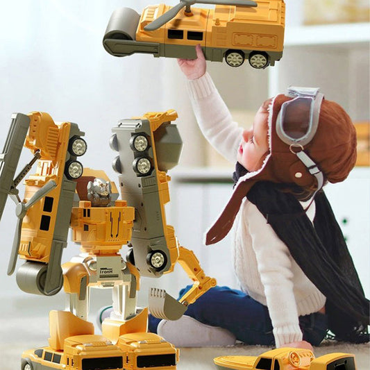 Magnetisches Transformationsauto Zusammengebautes Spielzeug