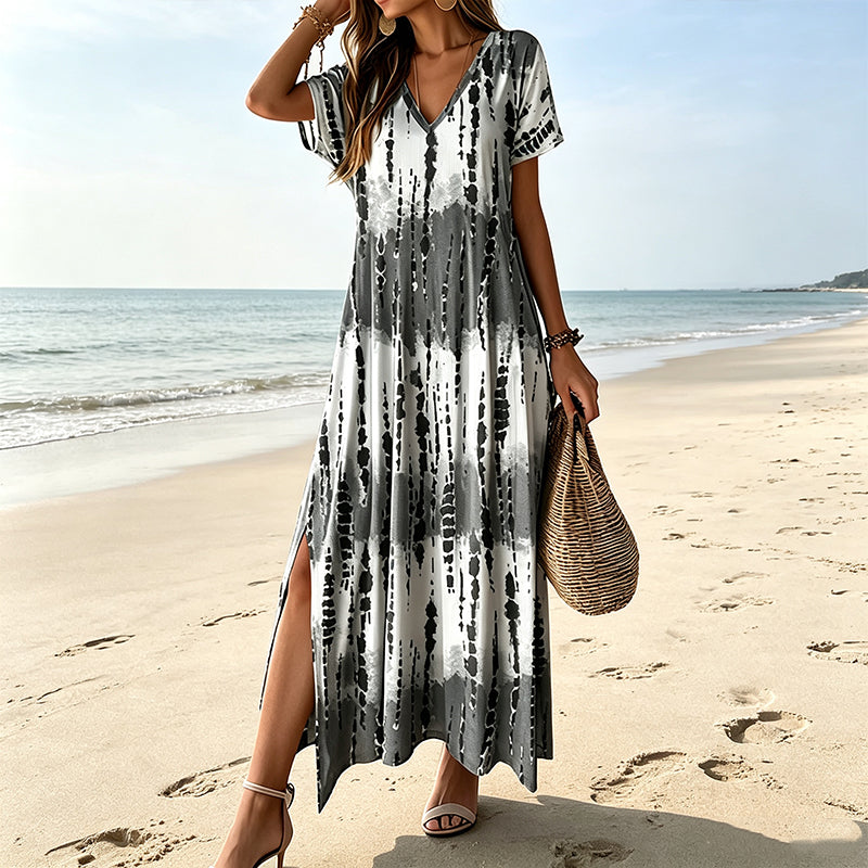 Women's Tie Dye Print Maxi Dress