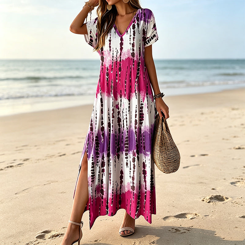 Women's Tie Dye Print Maxi Dress
