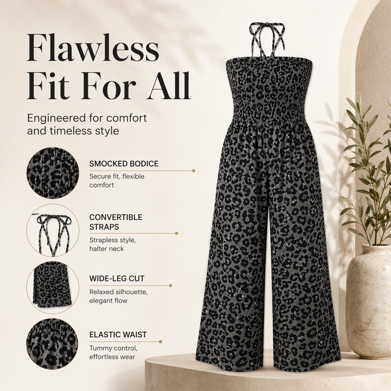 Women's Convertible Leopard Print Jumpsuit