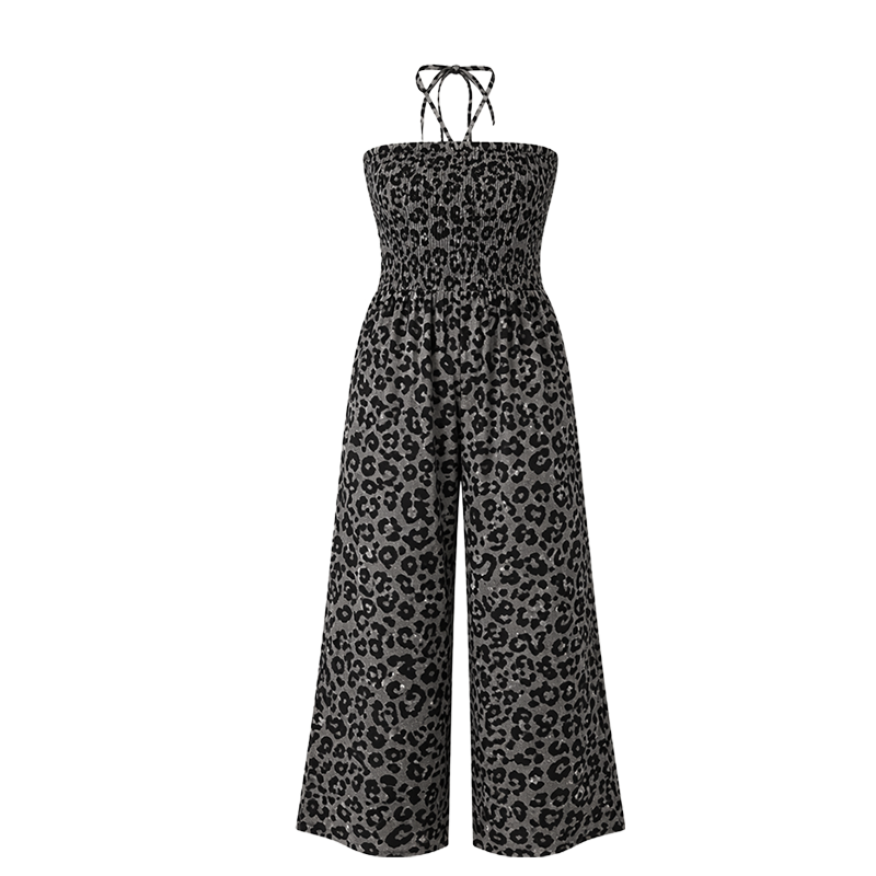 Women's Convertible Leopard Print Jumpsuit