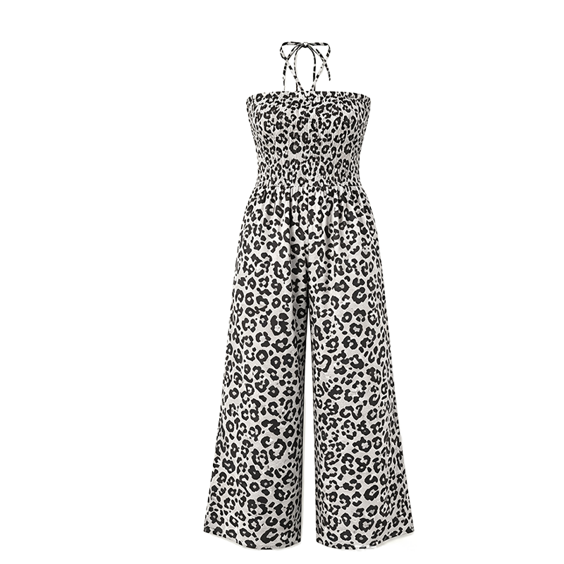 Women's Convertible Leopard Print Jumpsuit