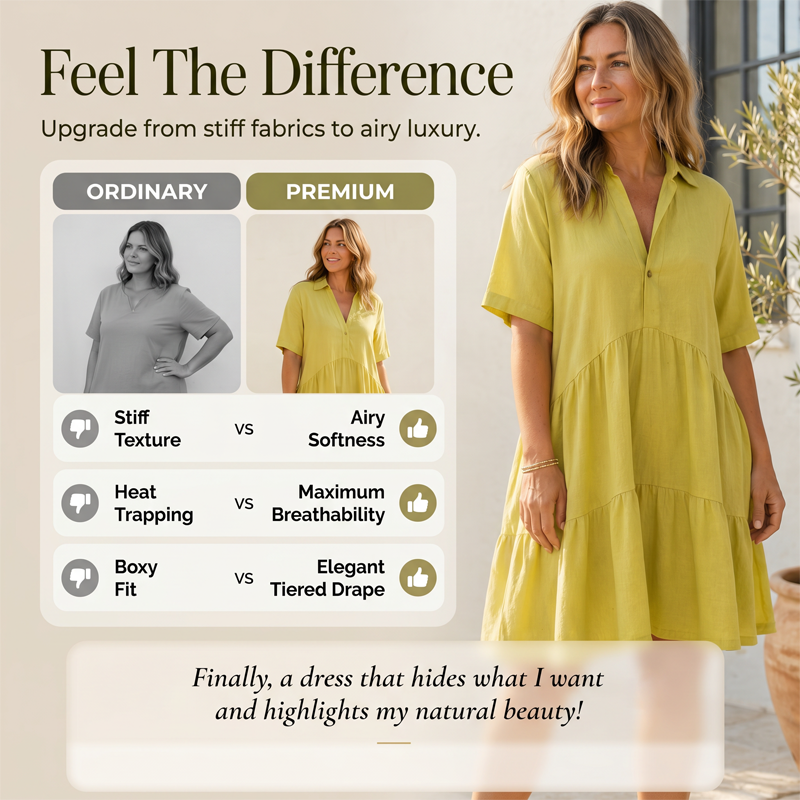 Women's Casual Comfort Lapel Button Dress