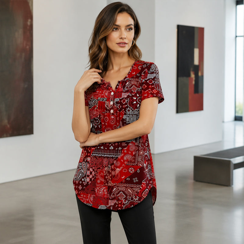 Women's V Neck Short Sleeve T Shirt