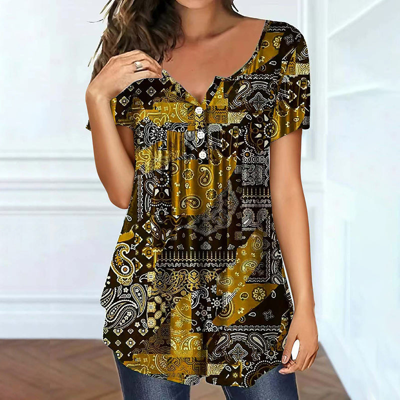 Women's V Neck Short Sleeve T Shirt