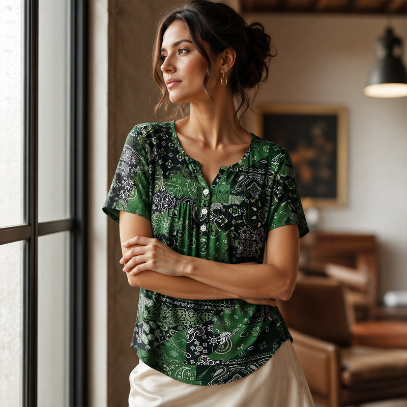 Women's V Neck Short Sleeve T Shirt
