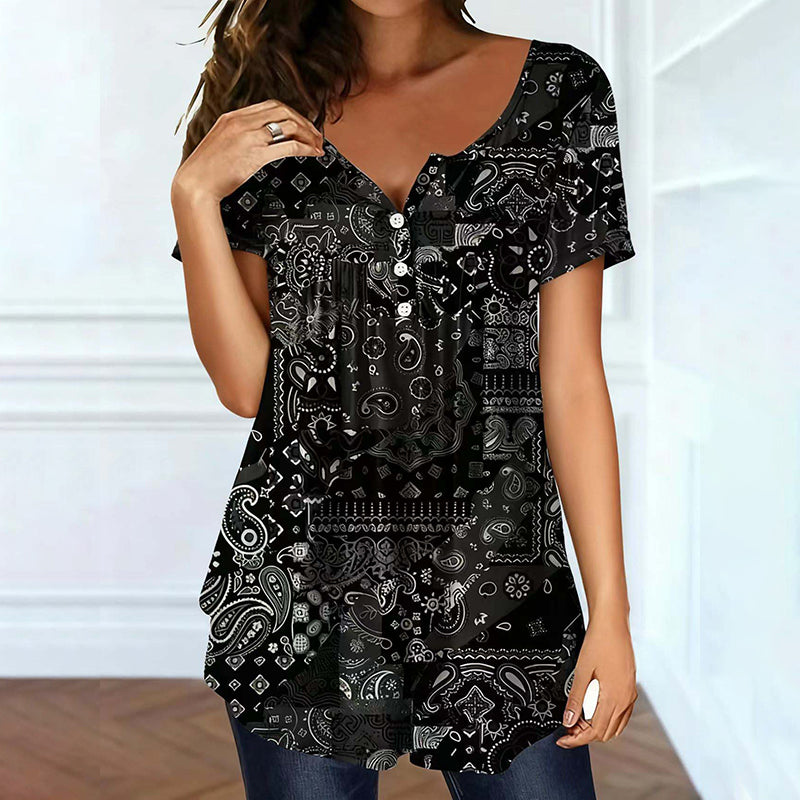 Women's V Neck Short Sleeve T Shirt