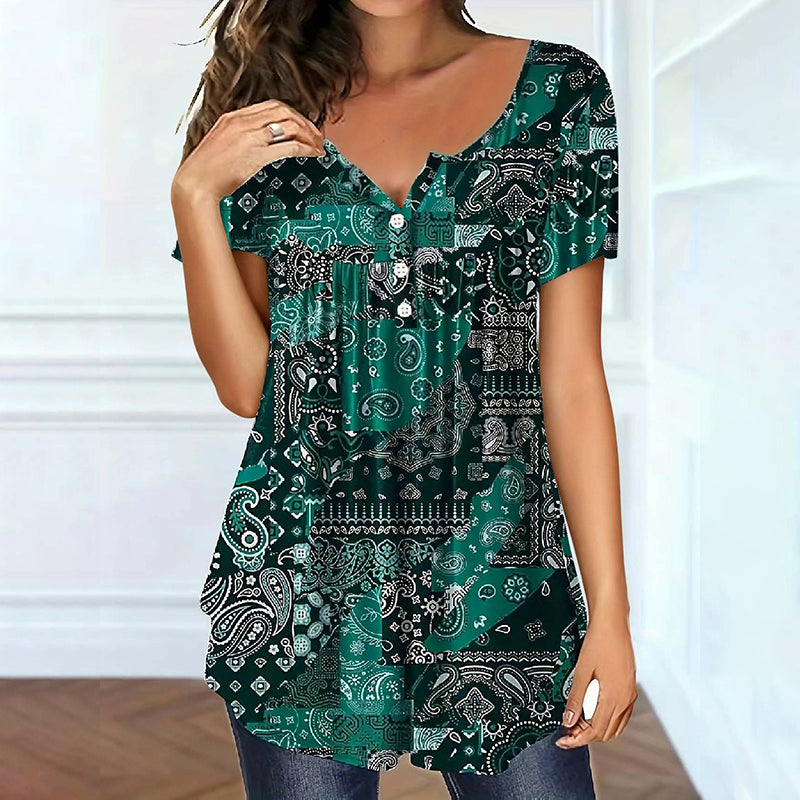 Women's V Neck Short Sleeve T Shirt