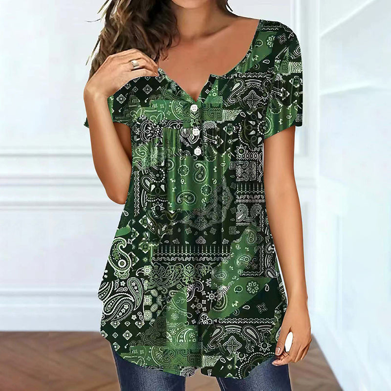 Women's V Neck Short Sleeve T Shirt