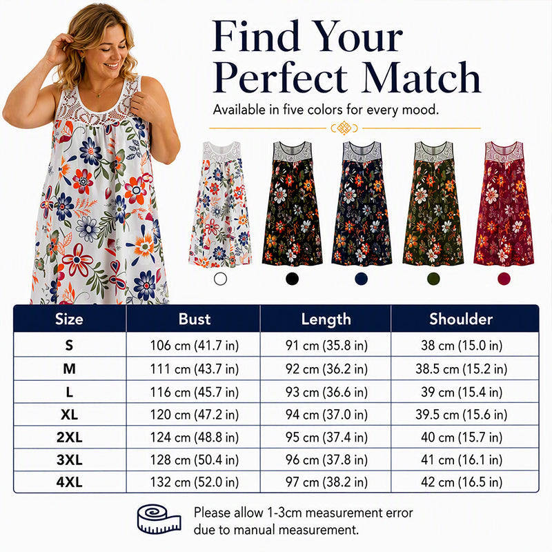 Women's Summer Sleeveless Floral Print Dress