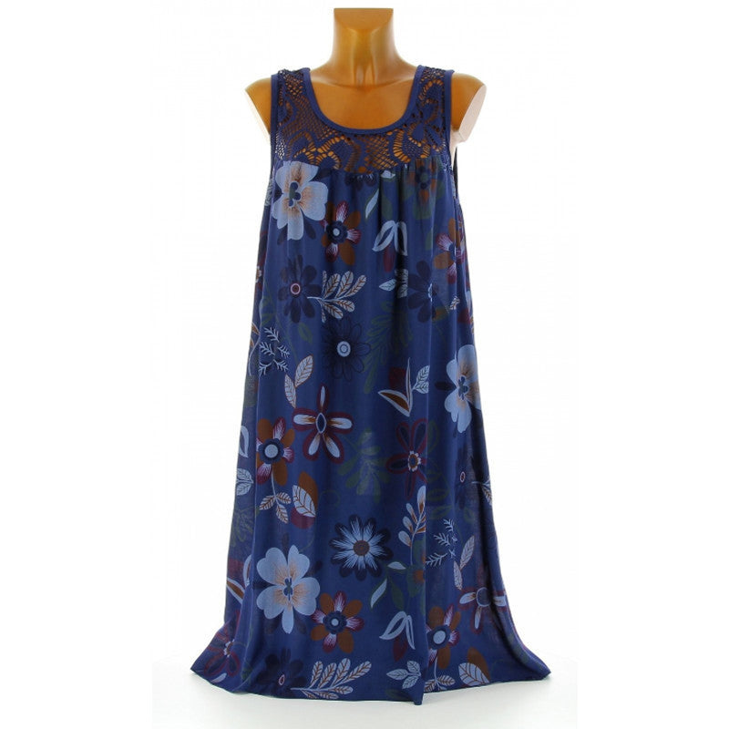 Women's Summer Sleeveless Floral Print Dress