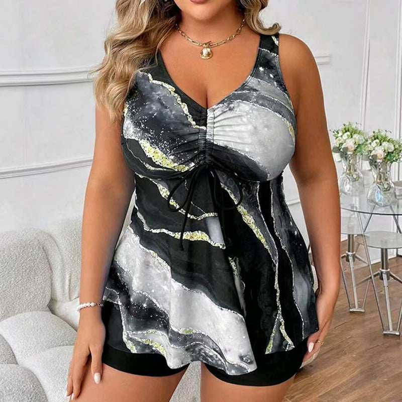 Women's Plus Size Two-Piece Tankini Swimsuit