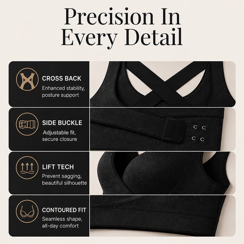 Women's Jacquard Crisscross Sports Bra