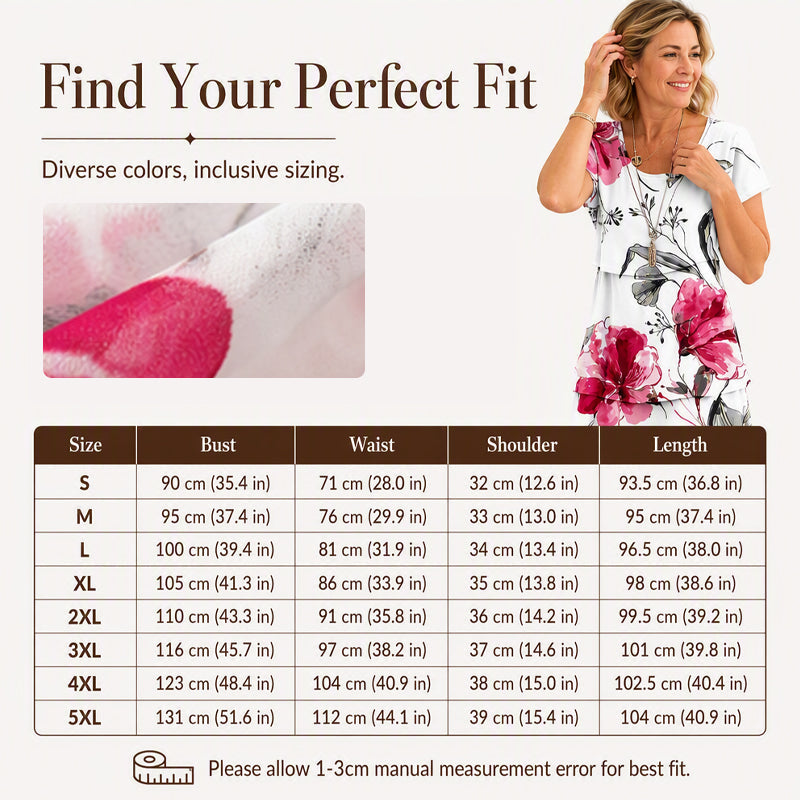 Women's Summer Floral Chiffon Dress