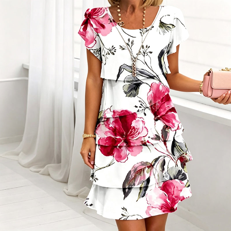 Women's Summer Floral Chiffon Dress
