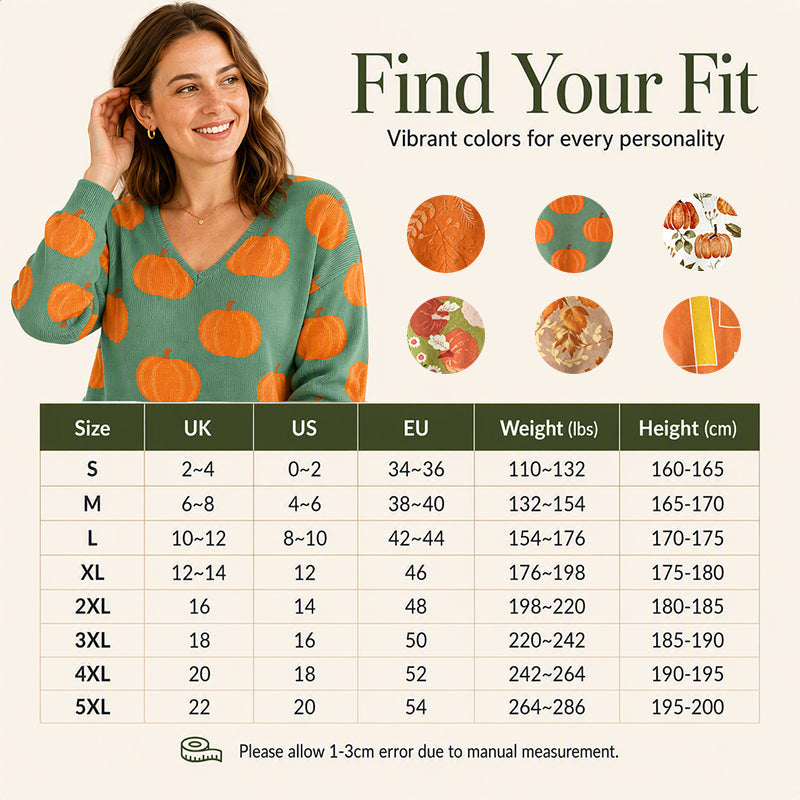 Women's Casual Printed V-Neck Knit Top