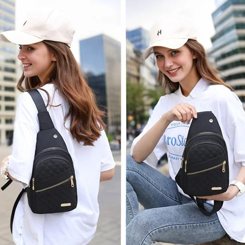 🏆️Anti-diefstal borduurwerk effen kleur crossbody tas voor dagelijks reizen