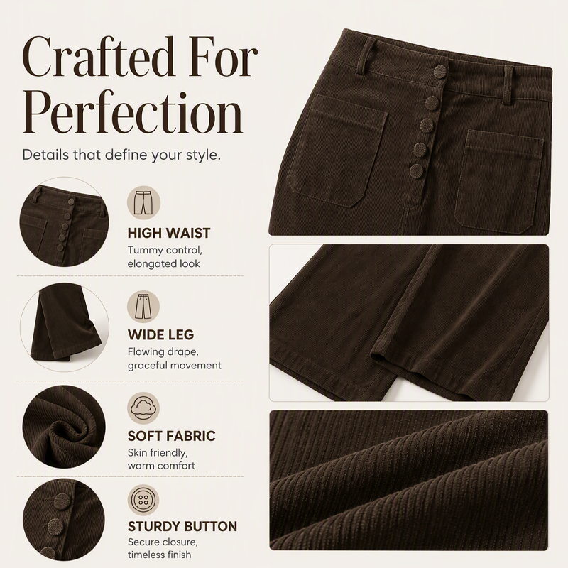 Women's Corduroy Wide Leg Pants