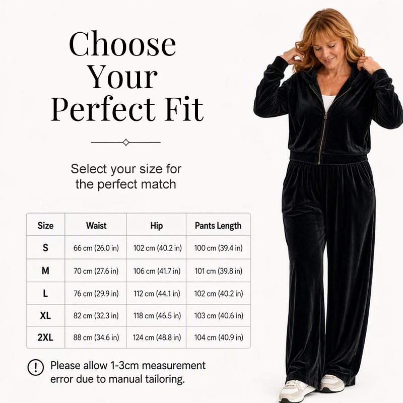 Women's Velour Hooded Tracksuit 2 Piece Set