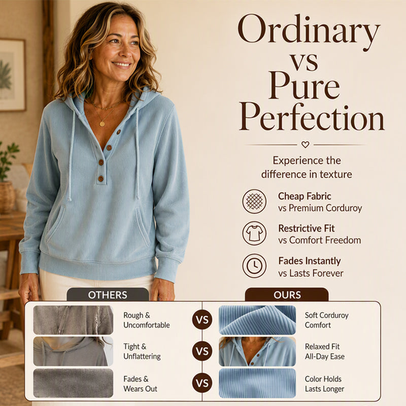 Women's Hoodie Button Down Sweatshirt