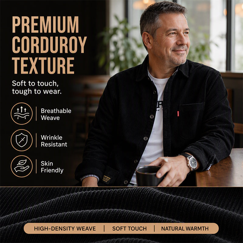 Men's Casual Corduroy Long Sleeve Shirt