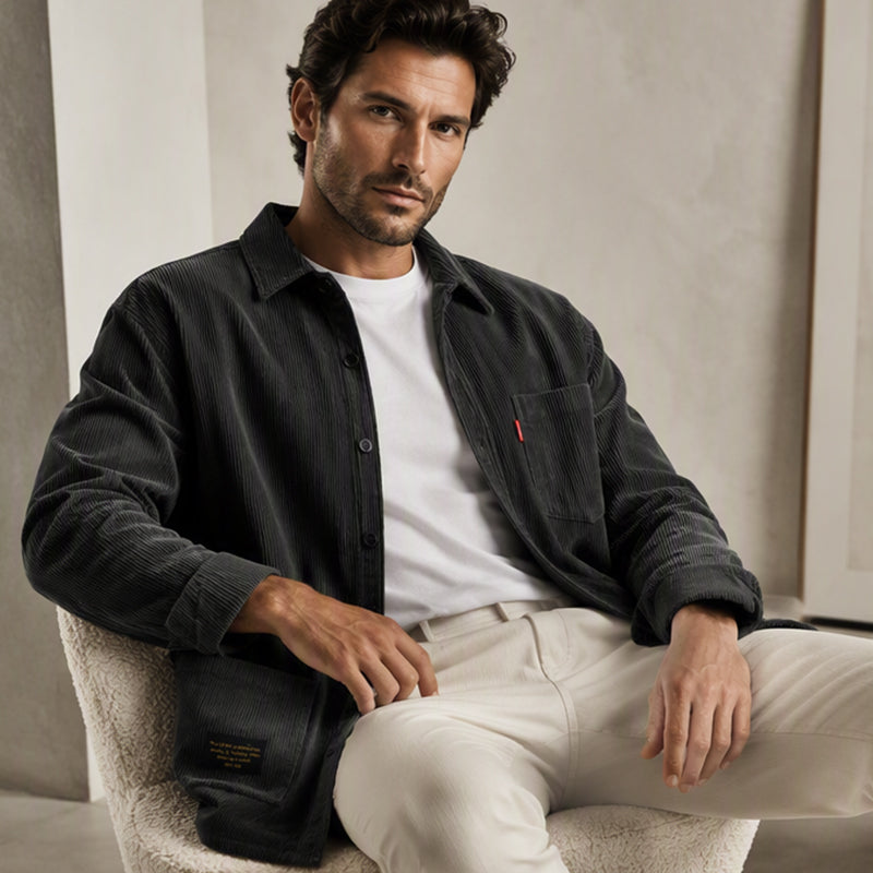 Men's Casual Corduroy Long Sleeve Shirt