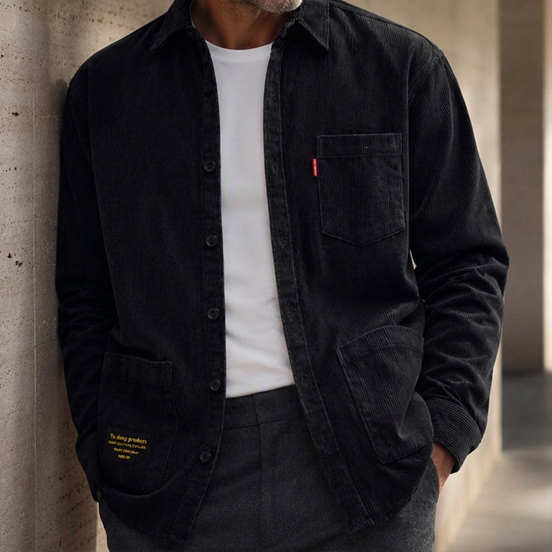 Men's Casual Corduroy Long Sleeve Shirt